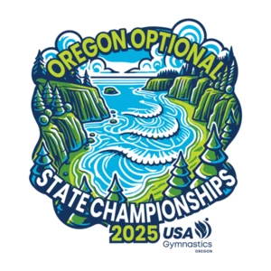 Logo for the Oregon Optional State Championships in 2025.