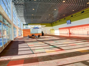 A photo of Hall E looking at the main entrance
