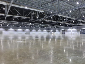 A photo of Hall E looking at the south wall.